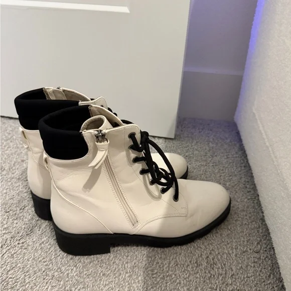 Dr Scholl’s White Combat Boots - Picture 4 of 7